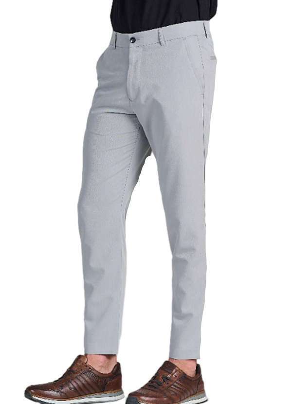 Barezy - Calça Chino Barezy Slim Cinza Claro Cinza