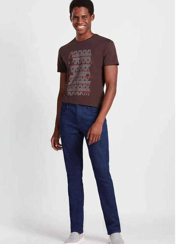 Aramis - Calça Jeans Aramis Slim Pockets Azul Escuro Azul