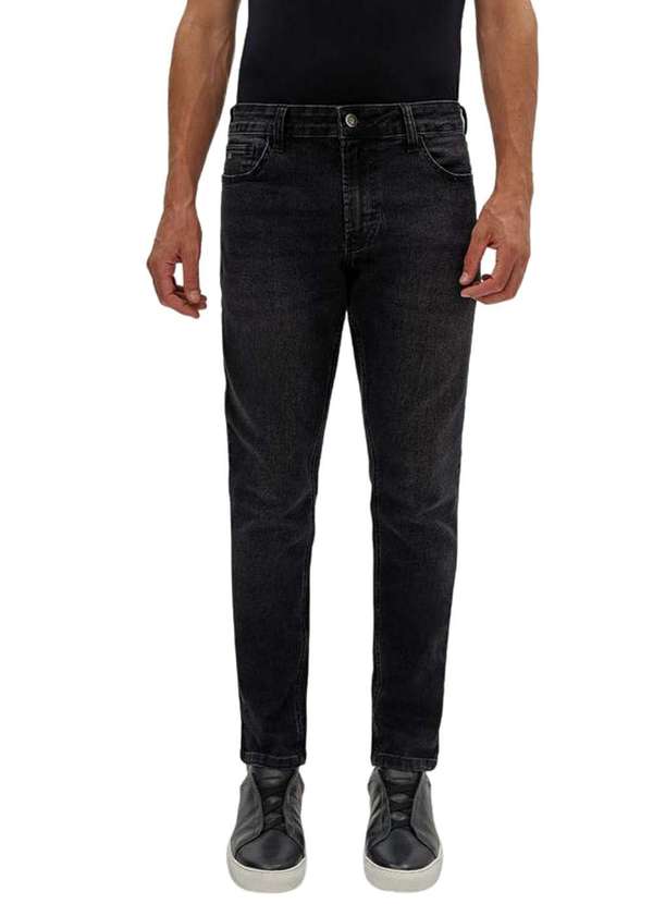 Hangar 33 - Calça Jeans Hangar 33 Skinny Preto Estonada Preto