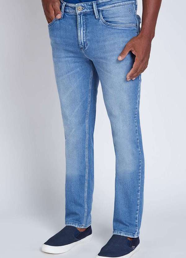 Individual - Calça Jeans Individual Right Five Vintage Azul Claro Azul