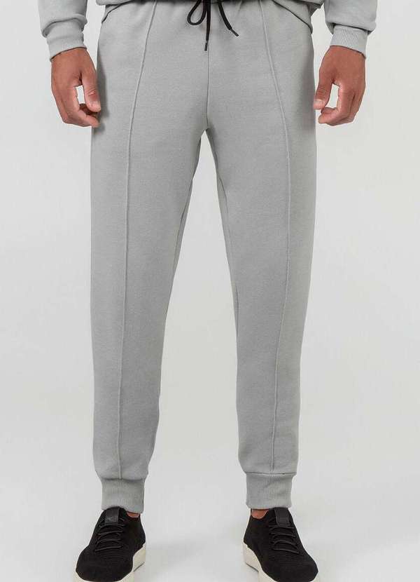 Hangar 33 - Calça Jogger Hangar 33 Moletom Cinza Cinza 4