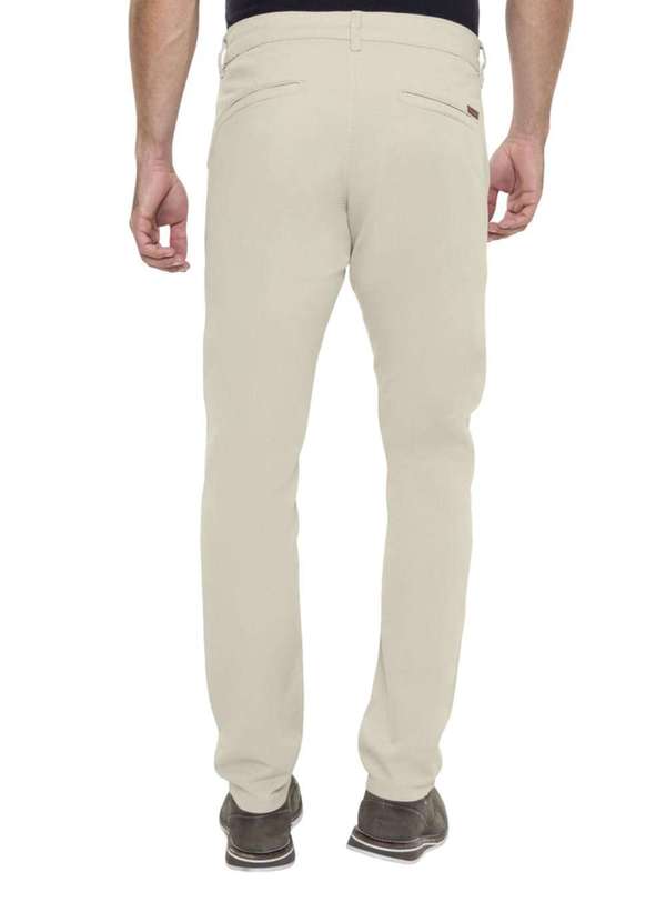 Hangar 33 - Calça Sarja Hangar 33 Slim Chino Bege System Bege 2