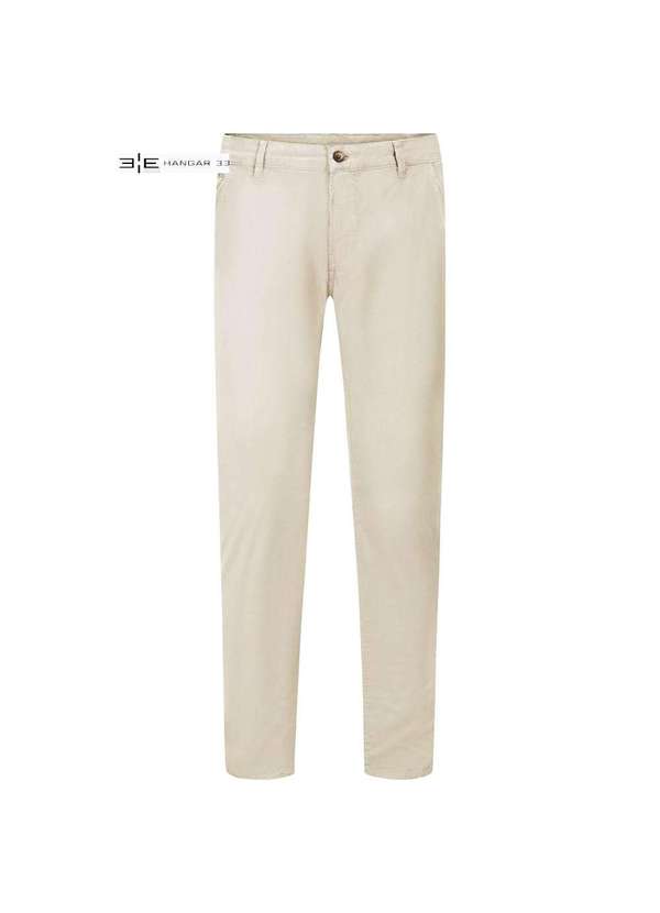Hangar 33 - Calça Sarja Hangar 33 Slim Chino Bege System Bege 3
