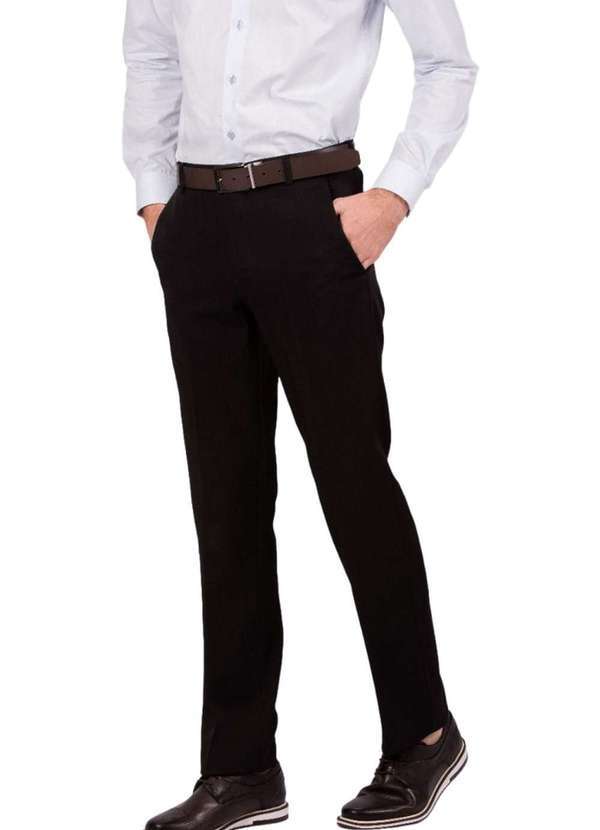 Barezy - Calça Social Barezy Slim Strech Preto Preto
