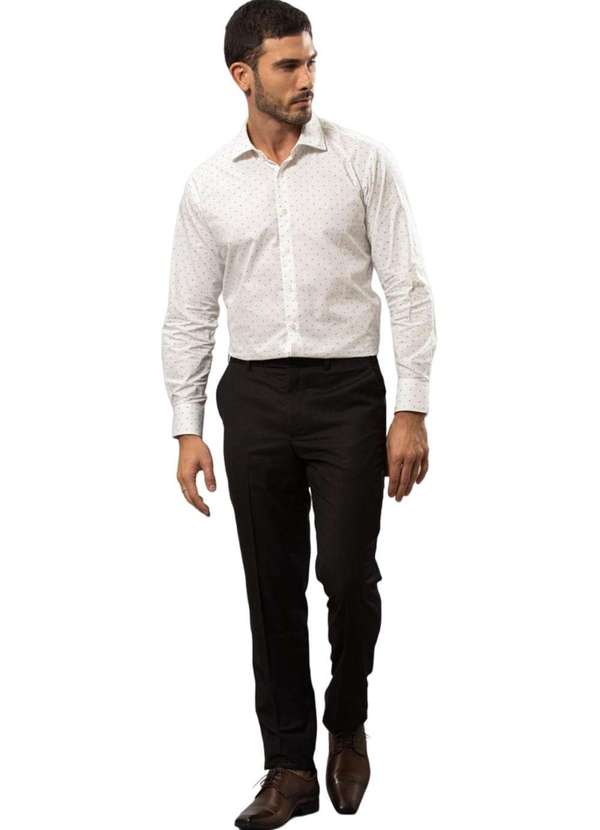 Delucca Classico - Calça Social Delucca Slim Preto Preto