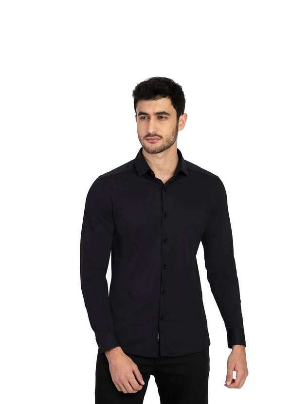 Aramis - Camisa Aramis Malha Tecnológica Maquinetada Preto Preto