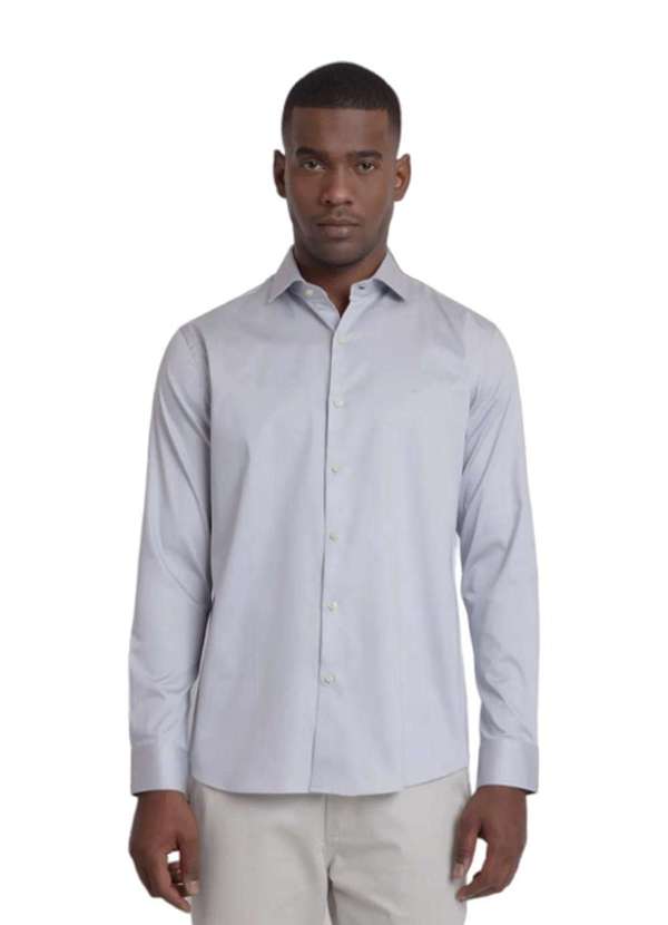 Aramis - Camisa Aramis Slim Cetim com Elastano Cinza Cinza