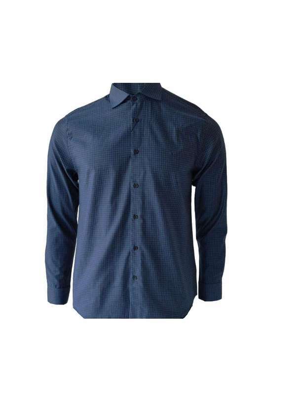 Aramis - Camisa Aramis Slim Sarja Xadrez Azul Azul