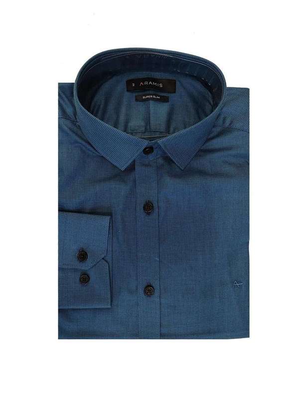 Aramis - Camisa Aramis Super Slim Tricoline Xadrez Azul Azul 2