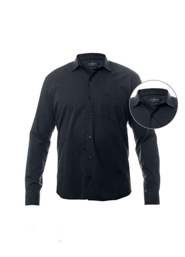 Guilherme Soul - Camisa Guilherme Soul Comfort Fit Listrada Preto Preto