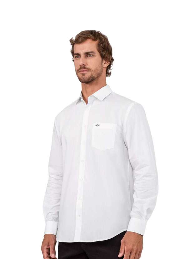 Hangar 33 - Camisa Hangar 33 Comfort Manga Longa Branco Branco