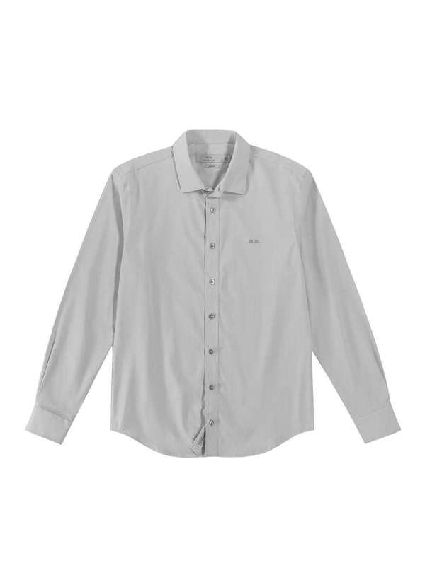 Hangar 33 - Camisa Hangar 33 Slim Fit Strech Cinza Cinza