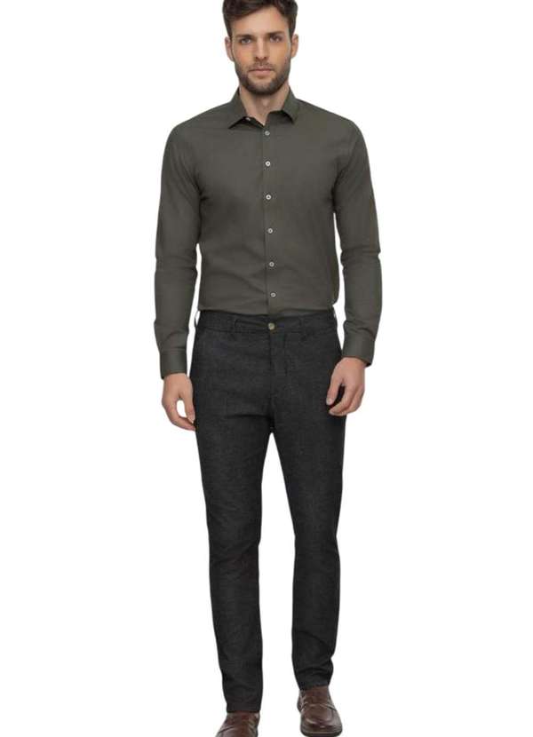 Hangar 33 - Camisa Hangar 33 Slim Fit Strech Verde Verde