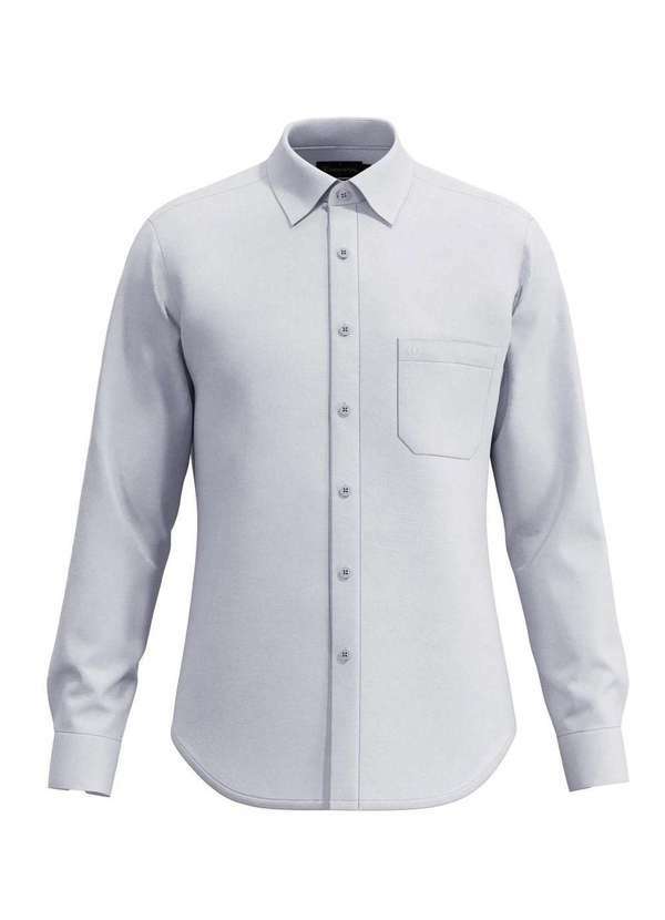 Individual - Camisa Individual Comfort Button Down Cinza Claro Cinza