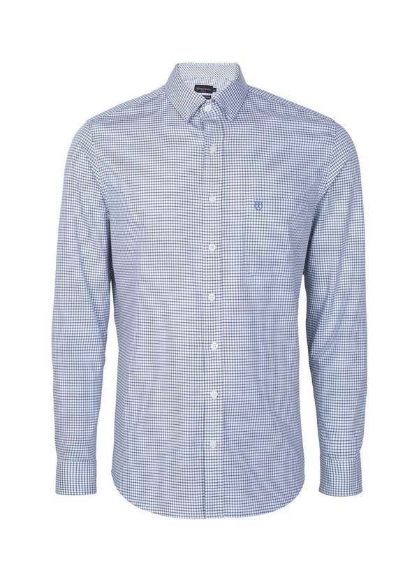 Individual - Camisa Individual Comfort Fio Tinto Xadrez Azul Azul