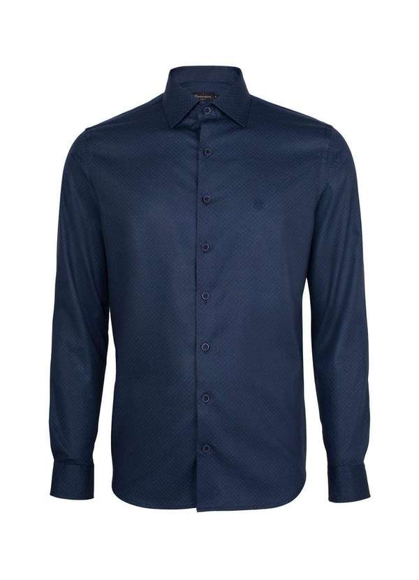 Individual - Camisa Individual Comfort Fit Estampa Azul Azul