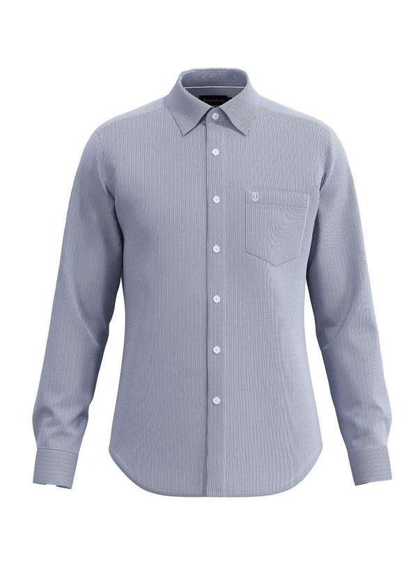 Individual - Camisa Individual Comfort Listrada Spill Azul Azul