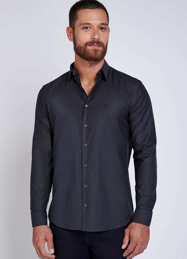 Individual - Camisa Individual Concept Maquinetada Preto Preto 2