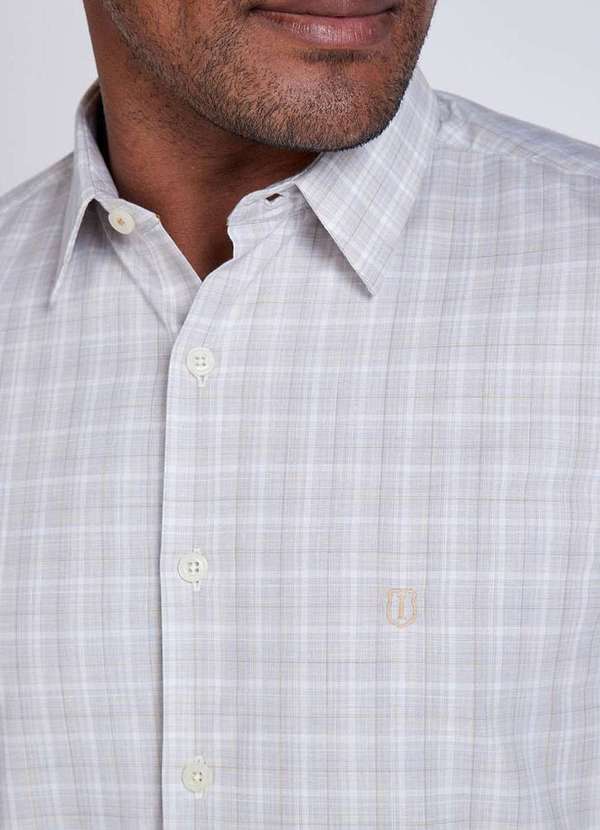 Individual - Camisa Individual Concept Xadrez Fio Tinto Bege Bege 2