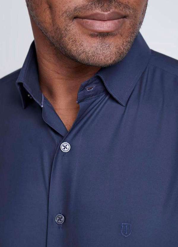 Individual - Camisa Individual Slim Fit Tricoline Azul Azul 2