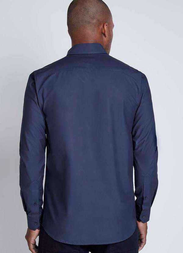 Individual - Camisa Individual Slim Fit Tricoline Azul Azul 3