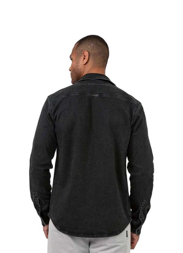 Hangar 33 - Camisa Jeans Hangar 33 Comfort Preto Preto 4
