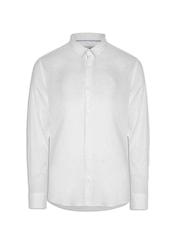 Garm - Camisa Linho Manga Longa Branco Branco