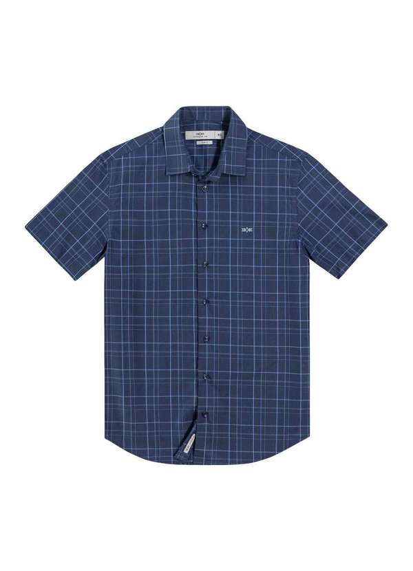 Hangar 33 - Camisa Manga Curta Hangar 33 Xadrez Azul Azul