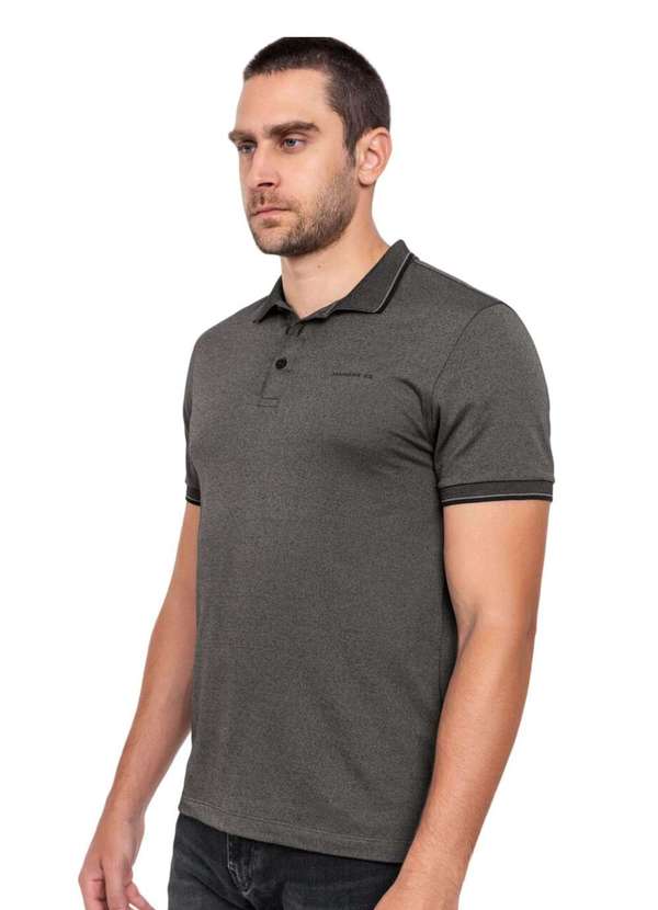 Hangar 33 - Camisa Polo Hangar 33 Estonada Cinza Cinza
