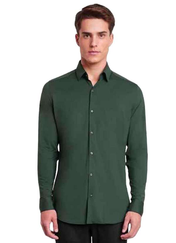 Aramis - Camisa Slim Aramis em Tricoline Liso Verde Verde