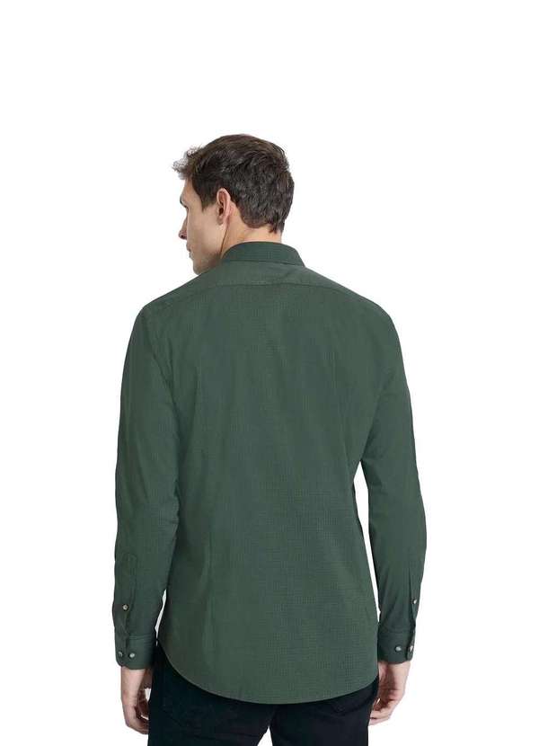 Aramis - Camisa Slim Aramis Micro Xadrez Verde Verde 3