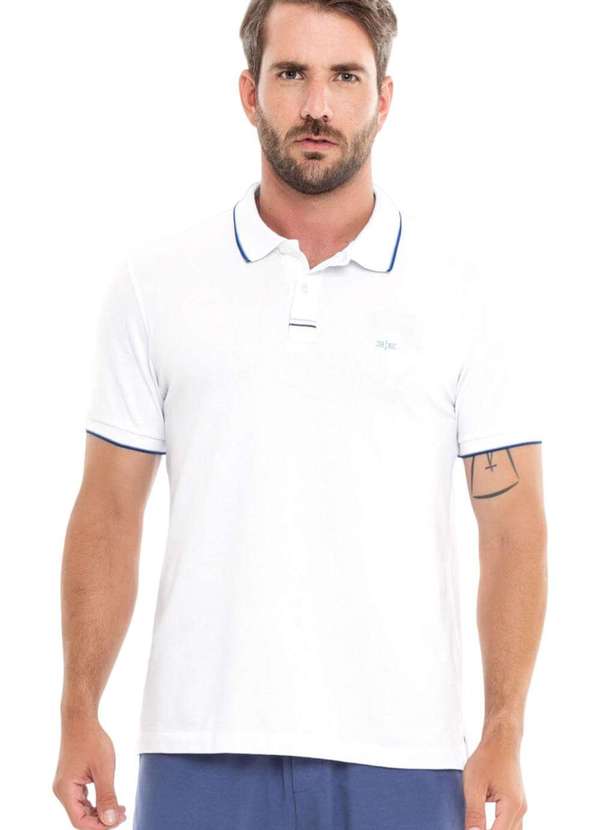 Hangar 33 - Polo Hangar 33 Malha Piquet Branco Branco