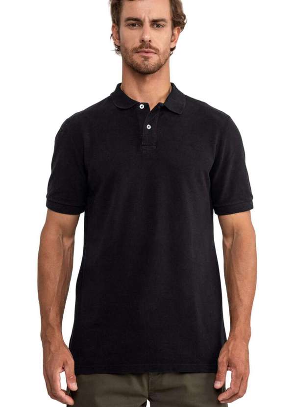 Hangar 33 - Polo Hangar 33 Malha Piquet Preto Preto