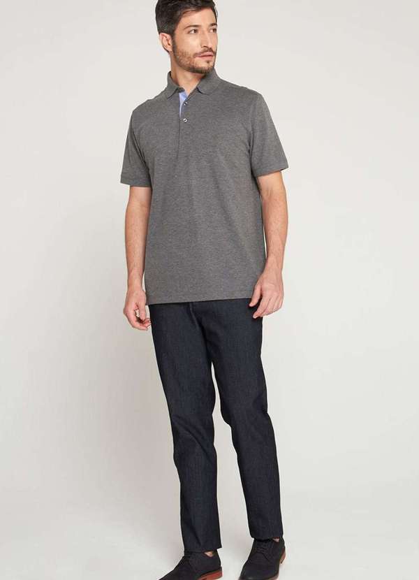 Individual - Polo Pima Individual Comfort Cinza Cinza