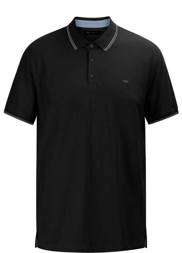Hangar 33 - Polo Plus Size Hangar 33 Piquet Preto Preto