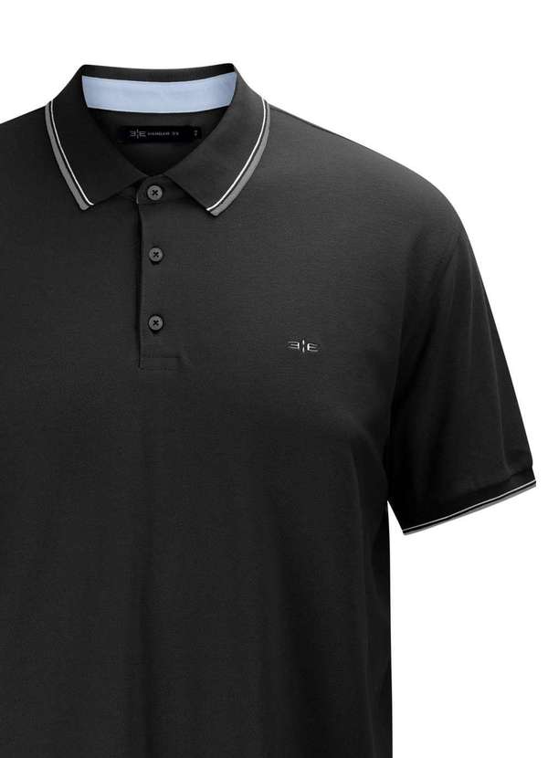 Hangar 33 - Polo Plus Size Hangar 33 Piquet Preto Preto 2