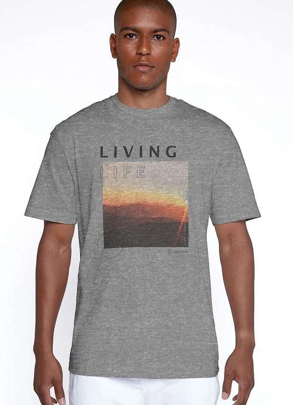 Individual - Camiseta Comfort Individual Life Cinza Cinza