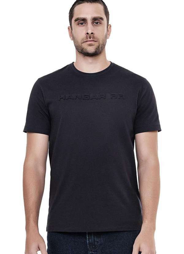 Hangar 33 - Camiseta Hangar 33 Alto Relevo Preto Preto 3