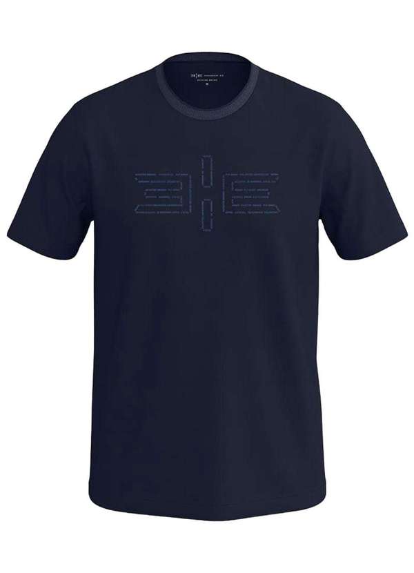 Hangar 33 - Camiseta Hangar 33 em Malha com Estampa Azul Azul