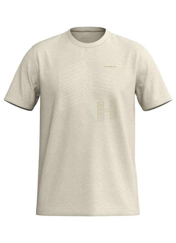 Hangar 33 - Camiseta Hangar 33 em Malha Cotton Estampada Bege Bege 2