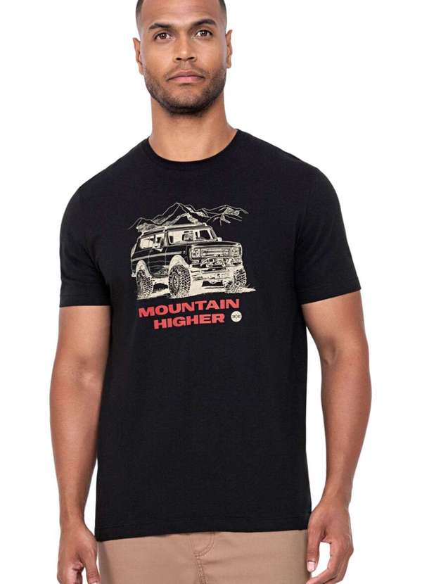 Hangar 33 - Camiseta Hangar 33 Estampa Montanha Preto Preto 2