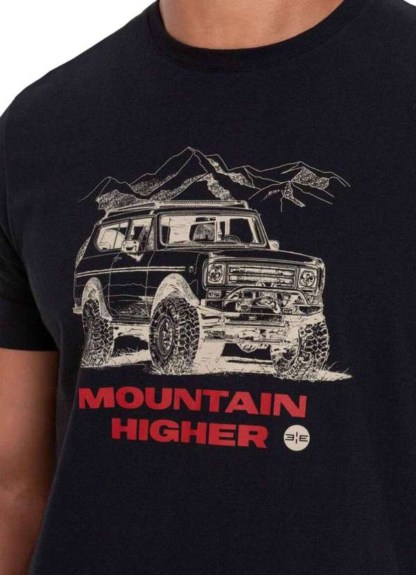 Hangar 33 - Camiseta Hangar 33 Estampa Montanha Preto Preto 3