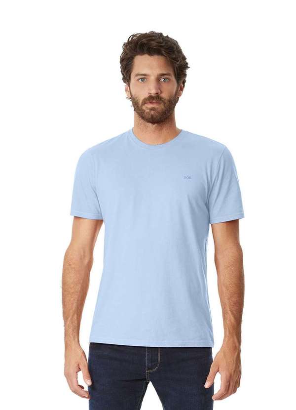 Hangar 33 - Camiseta Hangar 33 Malha Natural Azul Claro Azul