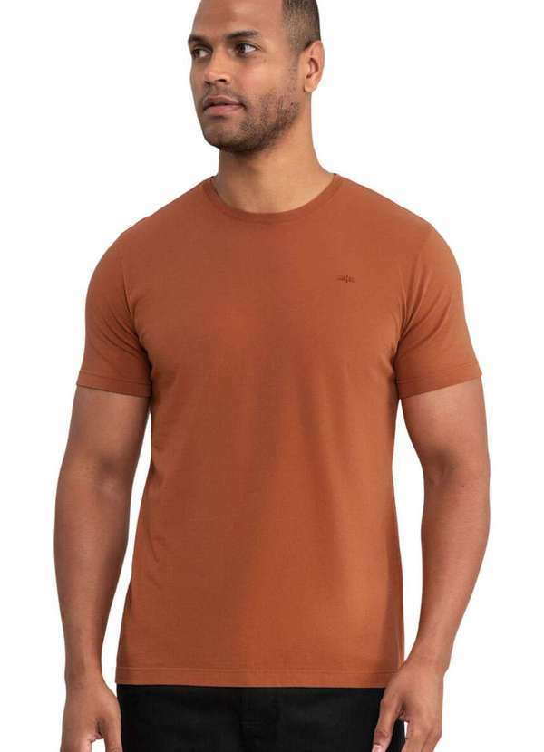 Hangar 33 - Camiseta Hangar 33 Malha Natural Marrom Marrom