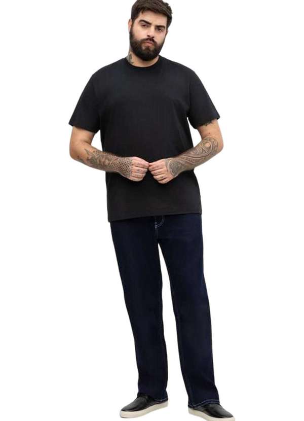 Hangar 33 - Camiseta Hangar 33 Plus Size Cotton Preto Preto 3