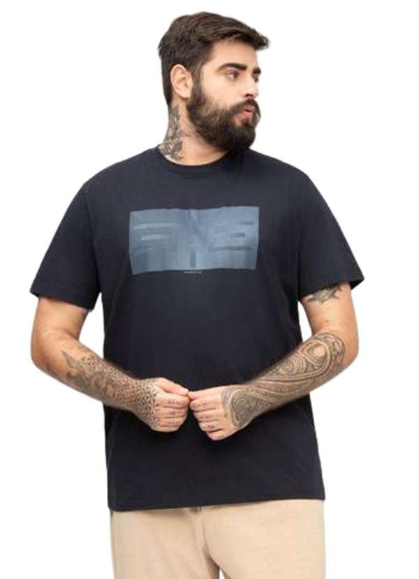 Hangar 33 - Camiseta Hangar 33 Plus Size Estampada Azul Azul