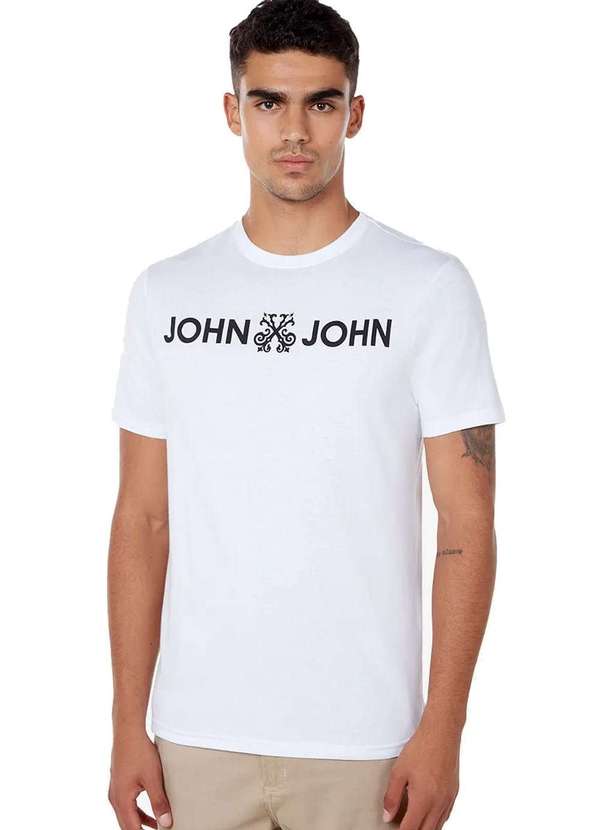 John John - Camiseta John John Regular Fit Basic Branco Branco