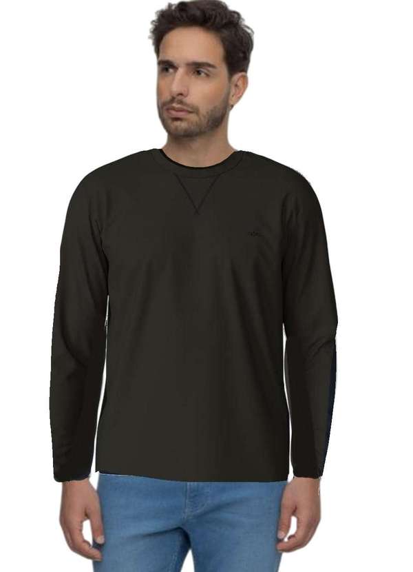 Hangar 33 - Camiseta Manga Longa Hangar 33 Preto Preto