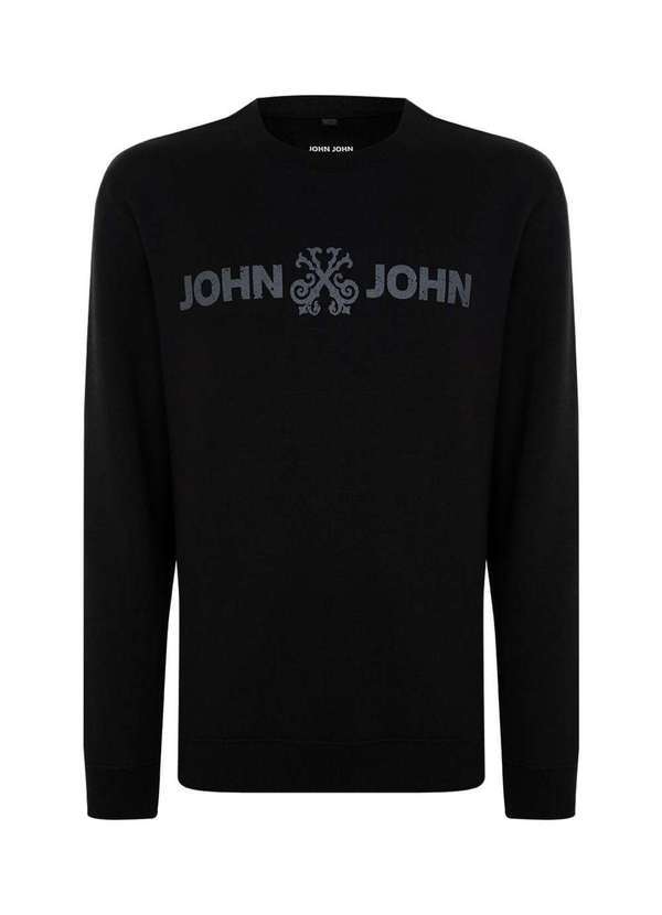 John John - Casaco Moletom John John New Basic Preto Preto