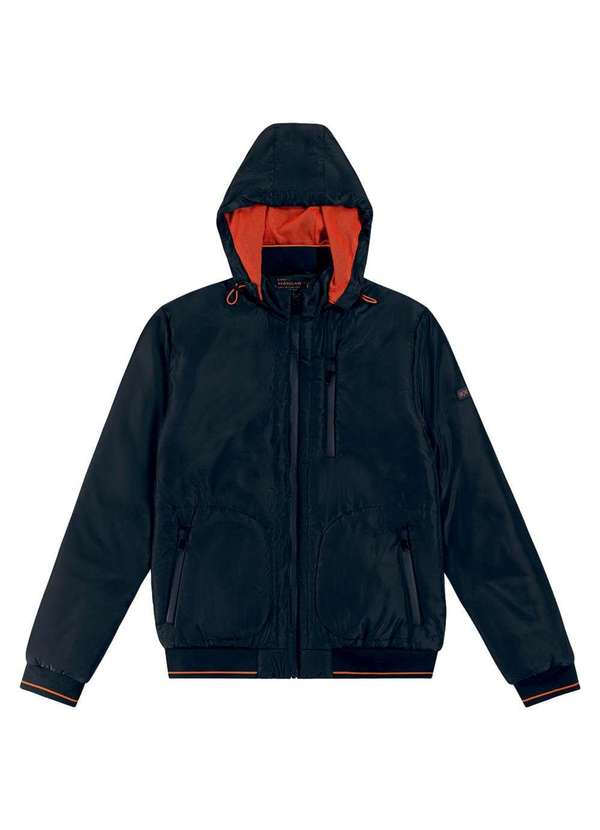 Hangar 33 - Jaqueta Nylon Hangar 33 Forrada com Capuz Marinho Imperio Azul 3